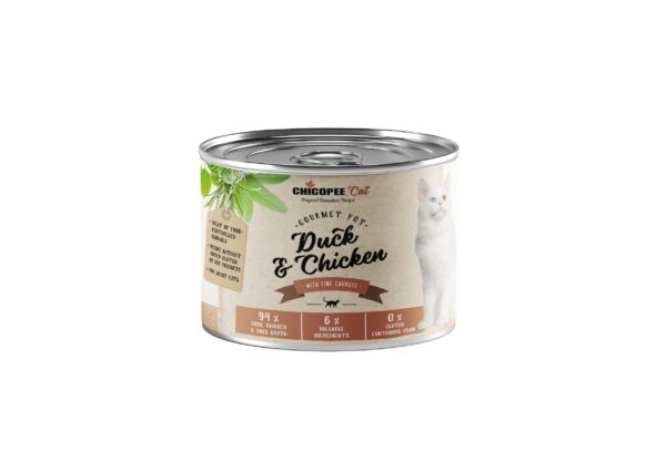 Chicopee Gourmet Duck & Chicken konserv kassidele 195g