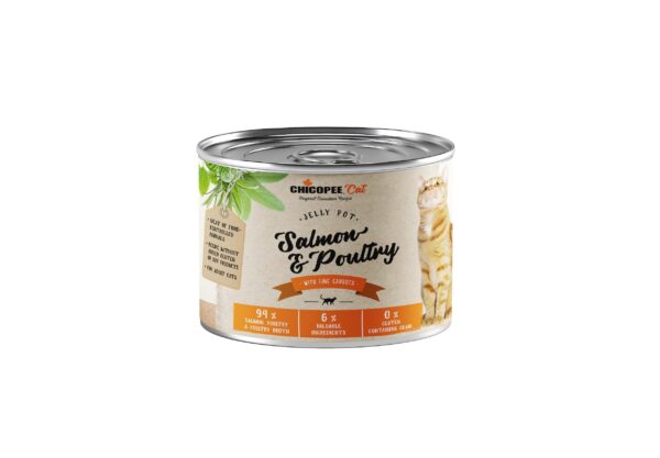 Chicopee Jelly Salmon & Poultry konserv kassidele 195g