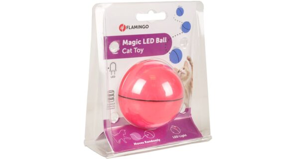 Flamingo Magic LED pall kassidele roosa 6,5cm