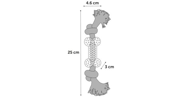 Flamingo kummist kondiga mängunöör koertele 25cm - Image 2