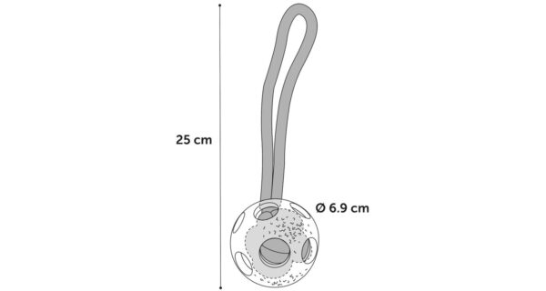 Flamingo koera mänguasi köiega pall 25cm - Image 2