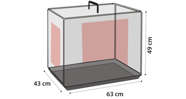 Flamingo metallpuur Keo koerale S 43x63x49cm - Image 3