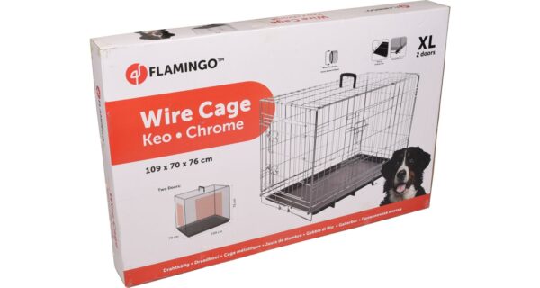 Flamingo metallpuur Keo koerale XL 70x109x76cm - Image 4