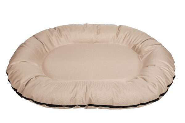 Cazo Oval Bed beež pesa koertele 105x140x17cm