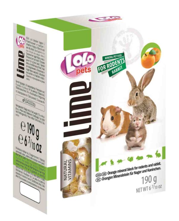 LoLo Pets mineraalkivi närilistele apelsiniga 190g
