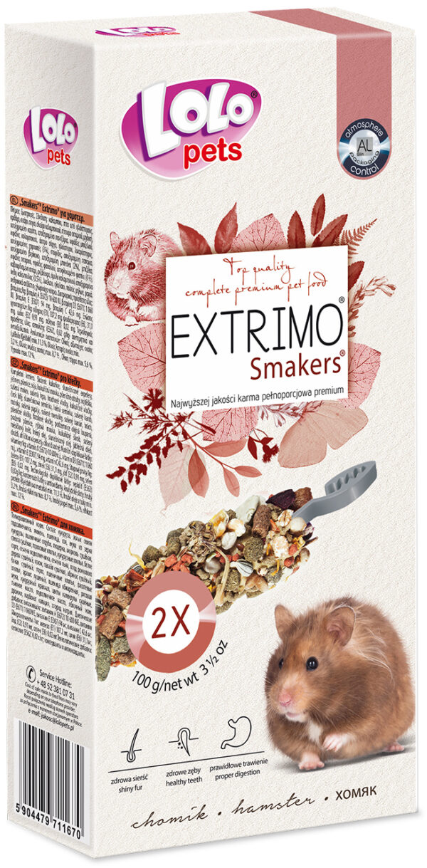 LoLo Pets Extrimo närimispulgad hamstritele 2tk 100g