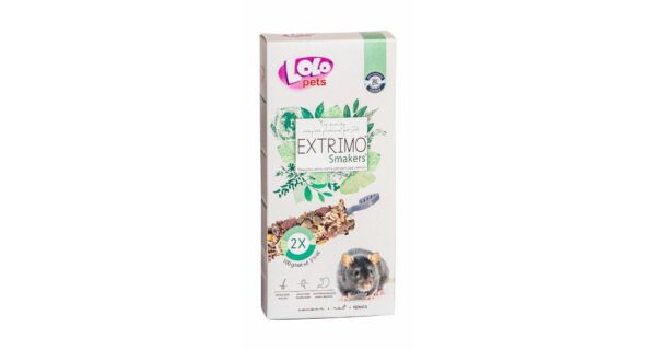 LoLo Pets Extrimo närimispulgad rottidele 2tk 100g