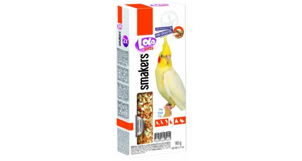LoLo Pets Smakers maiusepulgad nümfkakaduudele pähklitega 2tk 90g