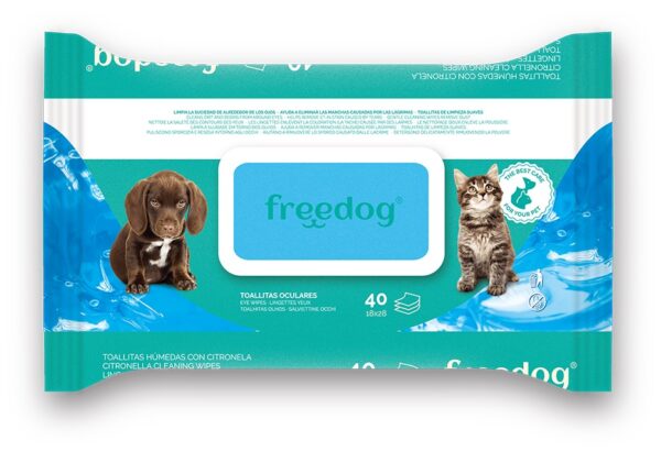 Freedog silmapuhastuslapid 40tk 28x18cm