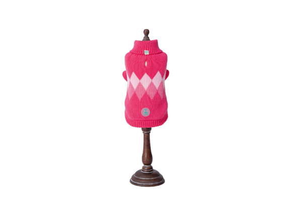 Freedog Rhombus roosa kampsun koerale 15cm - Image 2