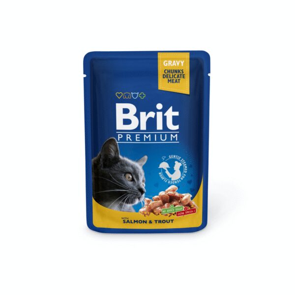 Brit Premium Salmon & Trout märgtoit kassidele 100g