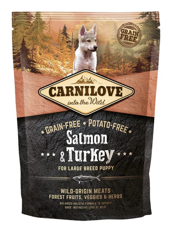 Carnilove Salmon & Turkey for Large Breed Puppies koeratoit 1,5 kg