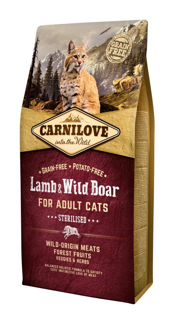 Carnilove Lamb & Wild Boar for Sterilised kassitoit 6 kg