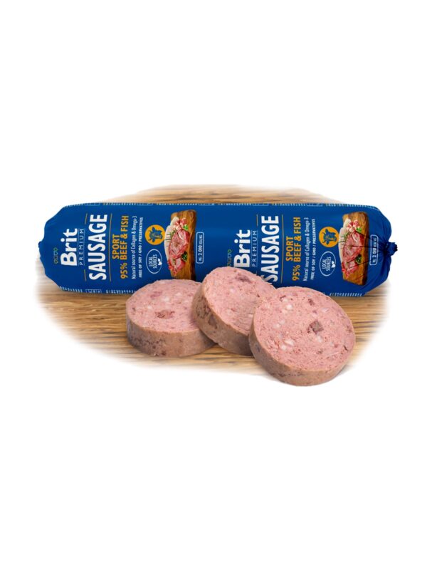 Brit Premium Sport Beef & Fish vorst koertele 800g