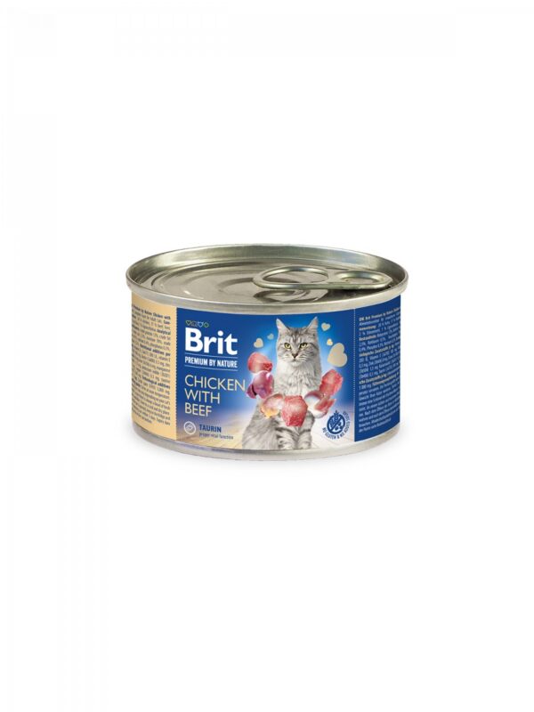 Brit Premium by Nature Chicken with Beef konserv kassidele 200g