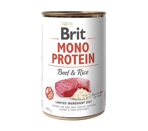 Brit Mono Protein Beef & Rice konserv koertele 400g