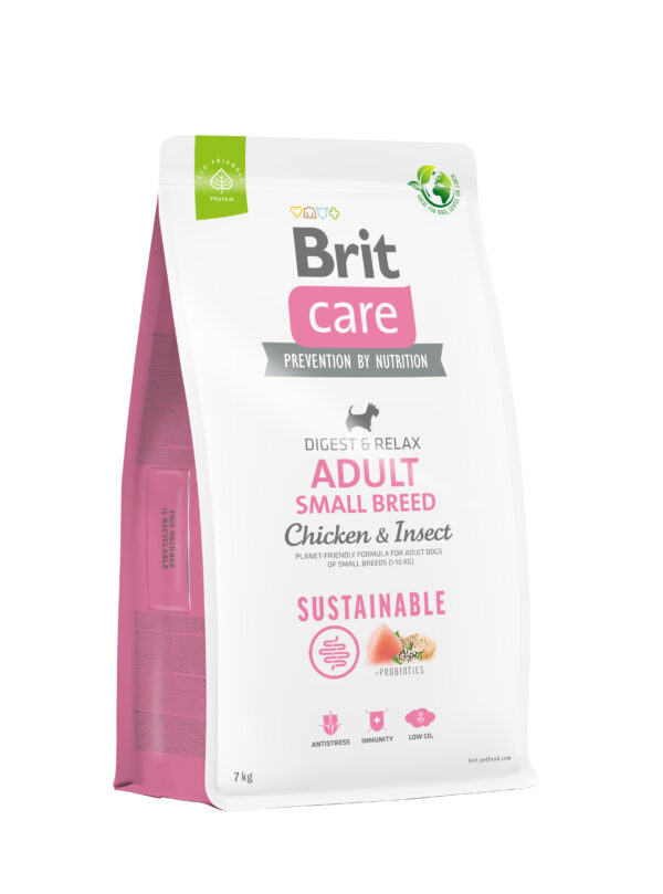 Brit Care Sustainable Adult Small Breed Chicken & Insect koeratoit 7kg