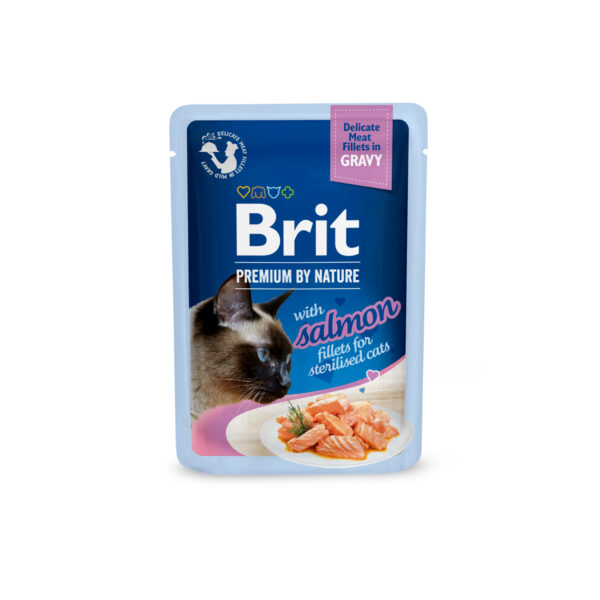 Brit Premium Delicate Salmon Fillets in Gravy märgtoit steriliseeritud kassidele 85g