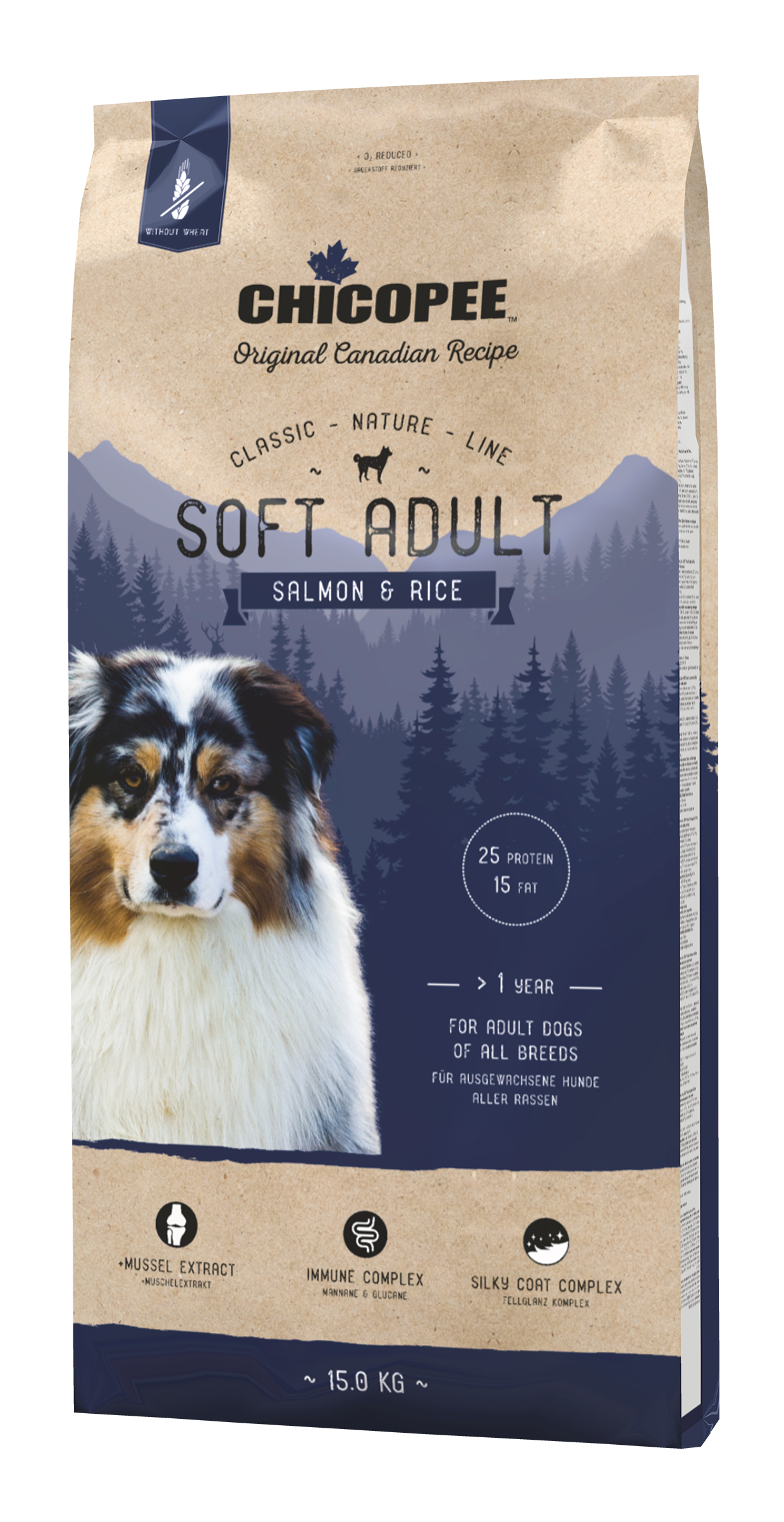 Chicopee CNL Soft Adult Salmon & Rice koeratoit 15kg