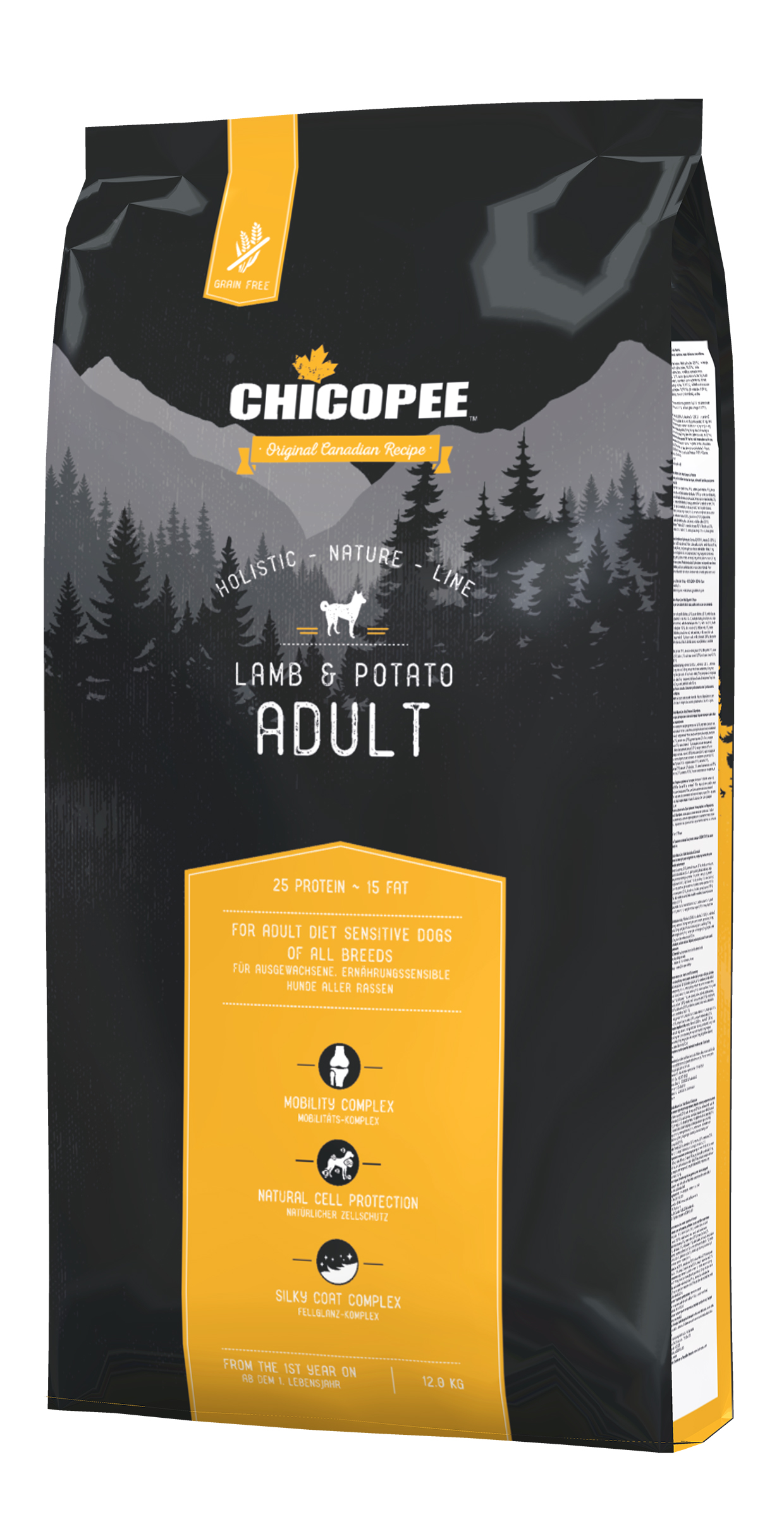 Chicopee HNL Adult Lamb & Potato koeratoit 12kg