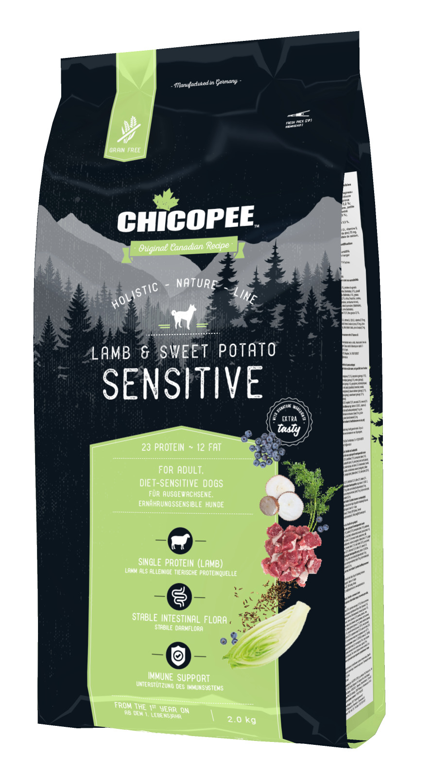 Chicopee HNL Sensitive Lamb & Sweet Potato koeratoit 2kg
