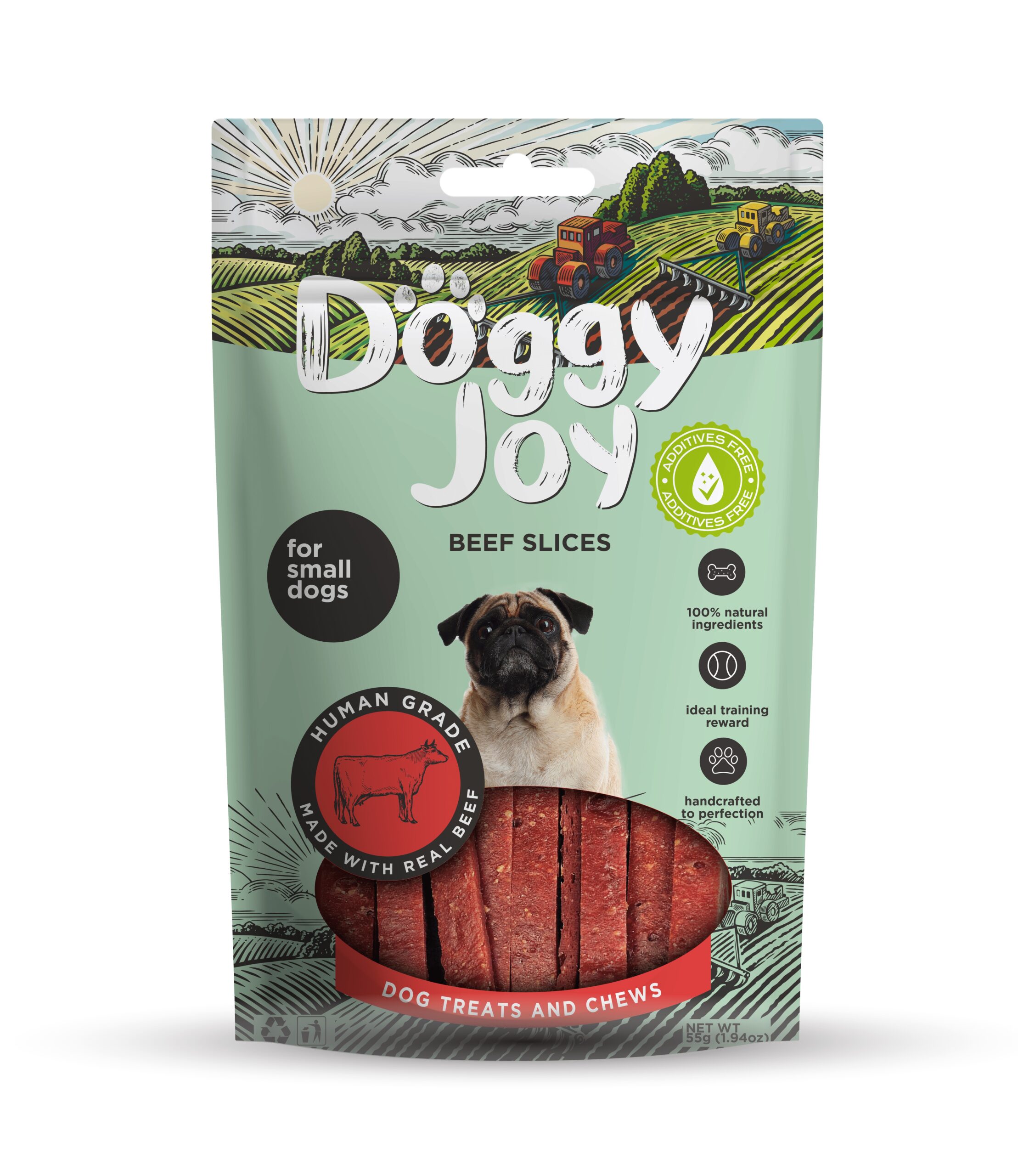 Doggy Joy beef slices närimismaiused koerale 55g