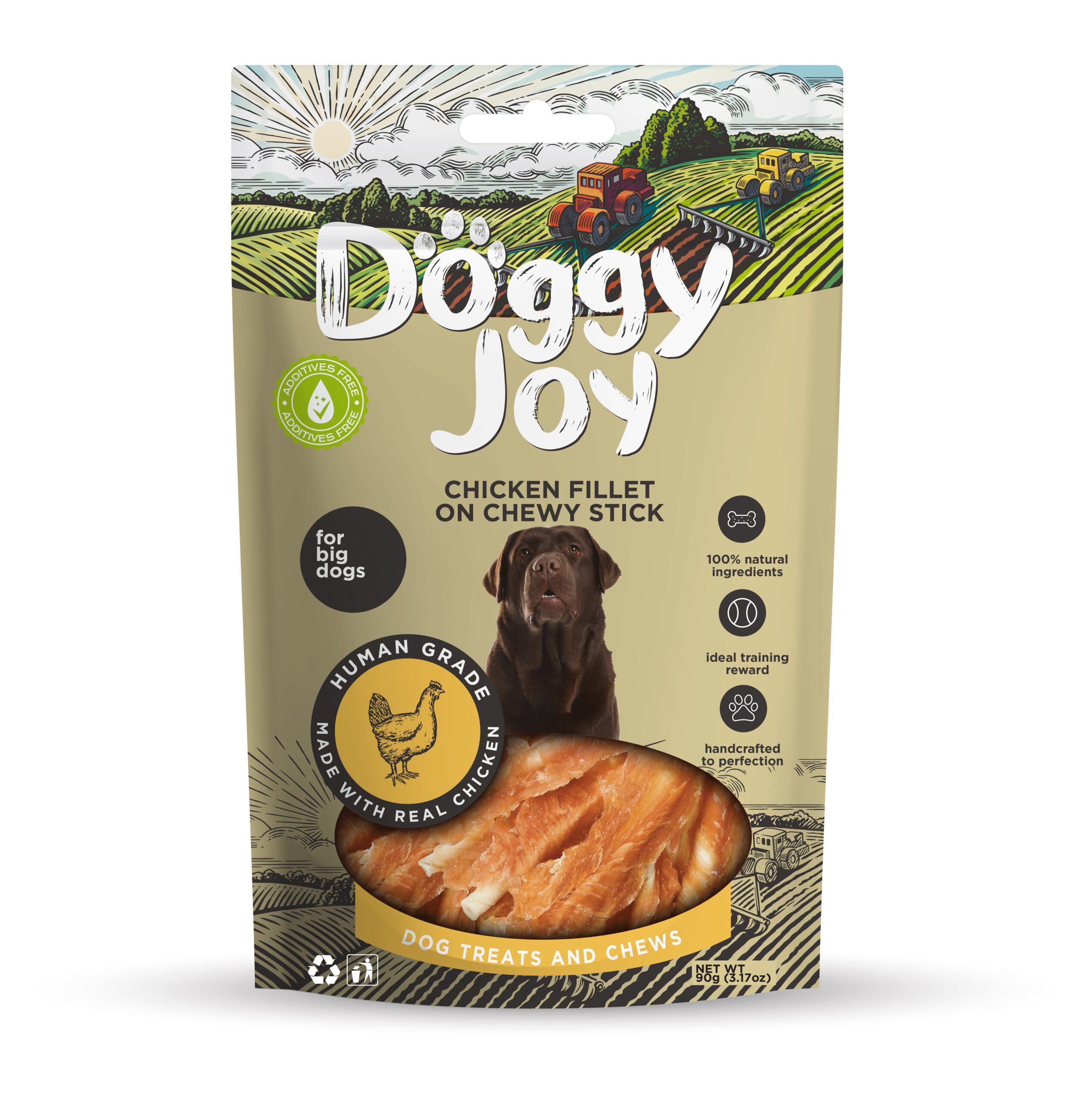 Doggy Joy chicken fillet on chewy stick närimismaiused koerale 90g