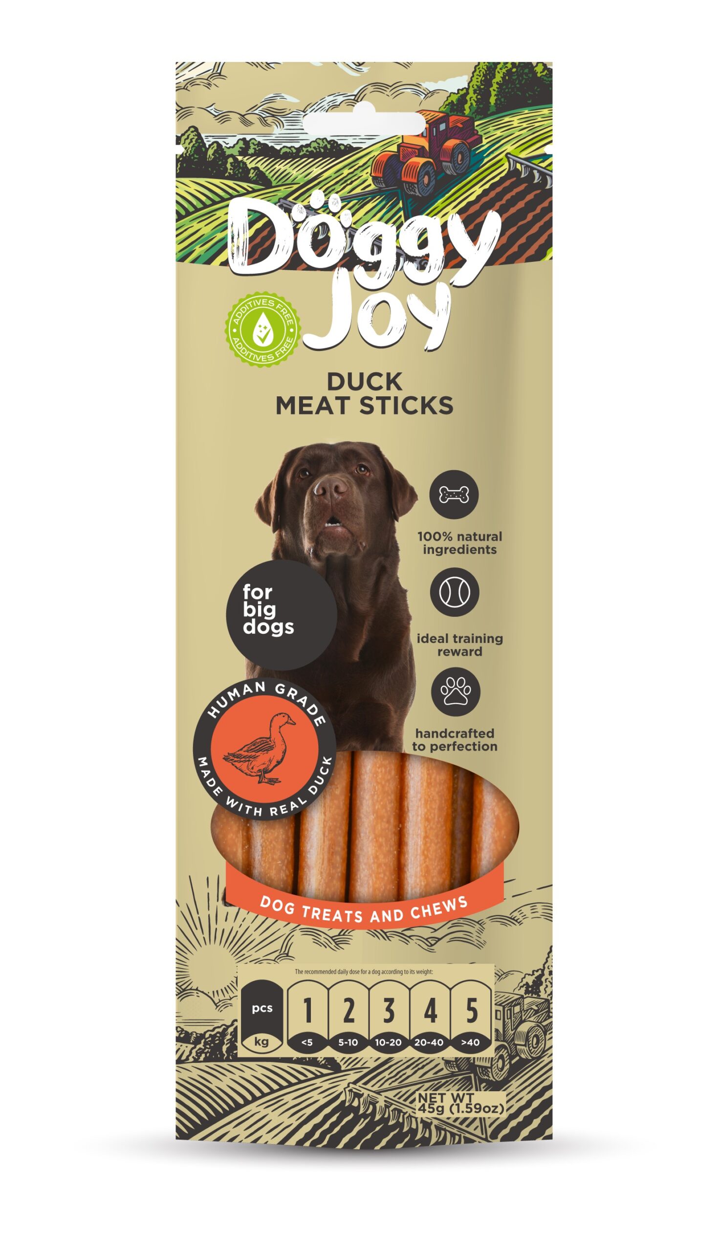 Doggy Joy duck meat sticks närimismaiused koertele 45g
