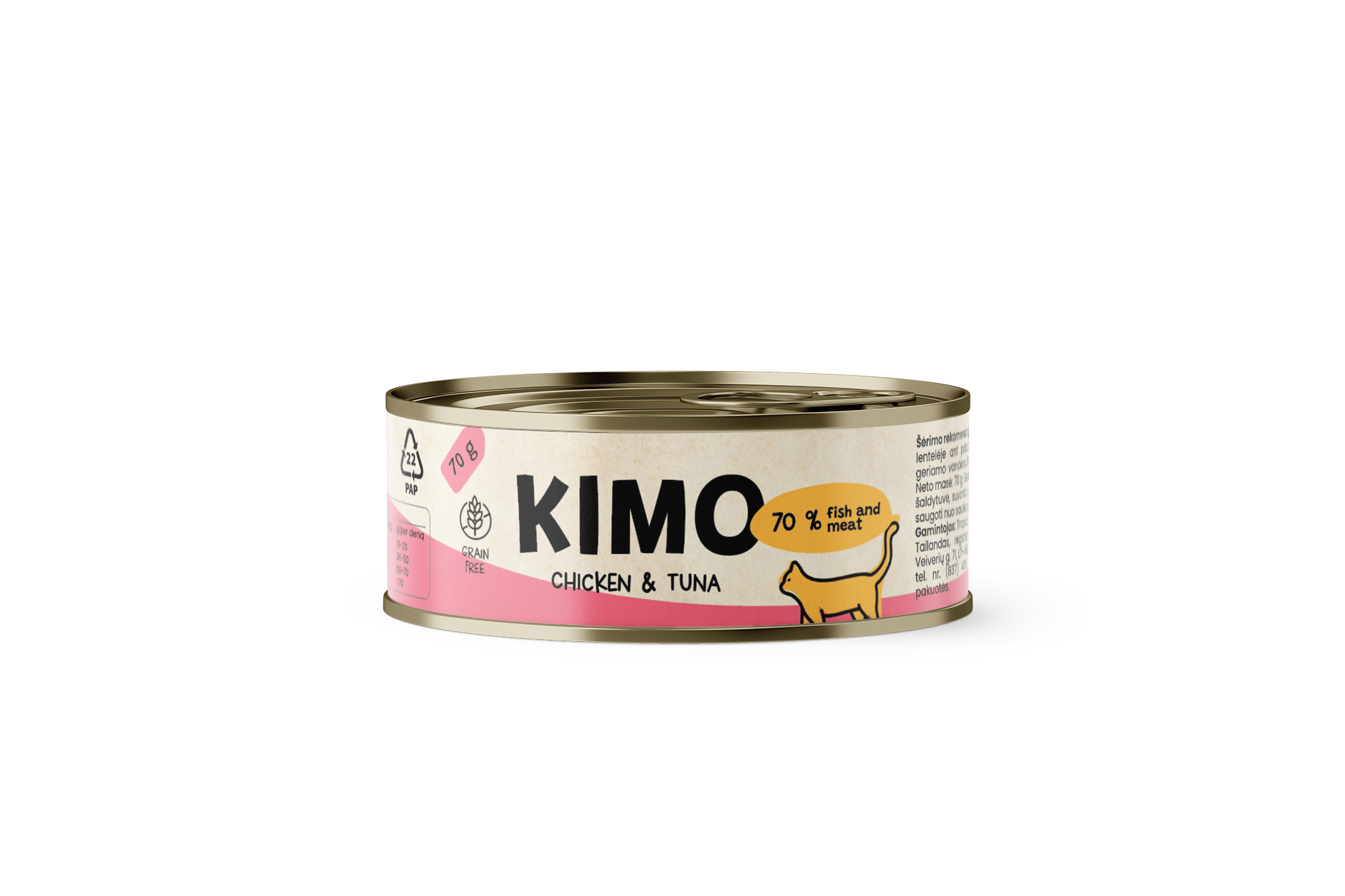 Kimo Chicken & Tuna konserv kassidele 70g