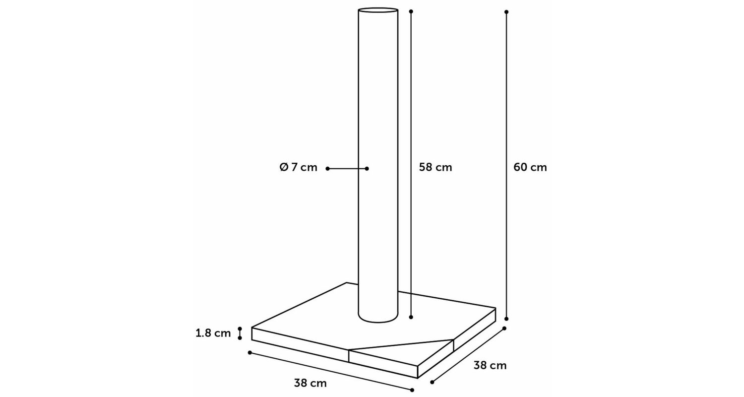 Flamingo kraapimispuu Rex hall 38x38x60cm - Image 2