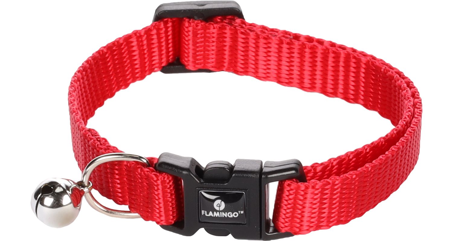 Flamingo punane kaelarihm kellukesega kassile 20-35cm - Image 2