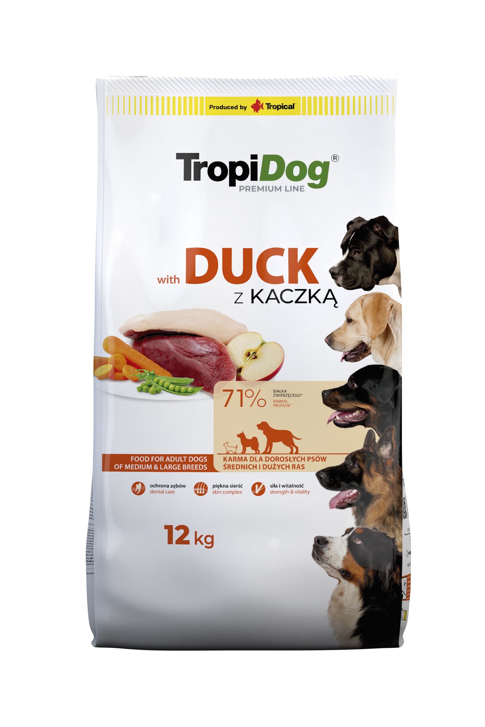 TropiDog Premium Duck with Rice koertoit 12kg
