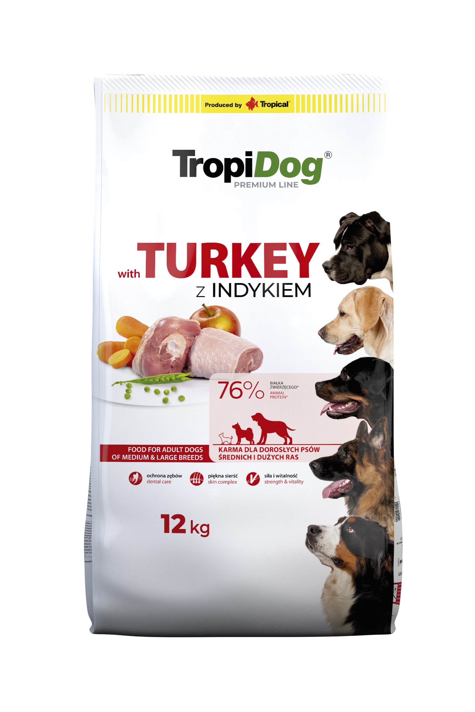 TropiDog Premium Turkey with Rice koertoit 12kg