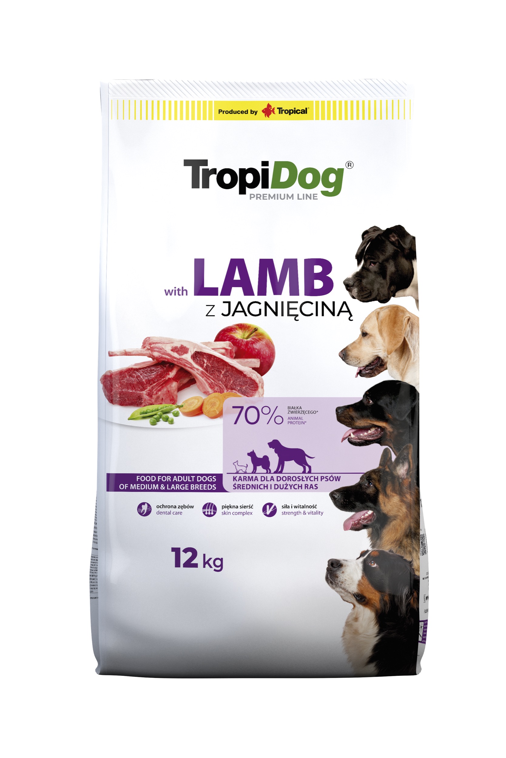 TropiDog Premium Lamb with Rice koertoit 12kg