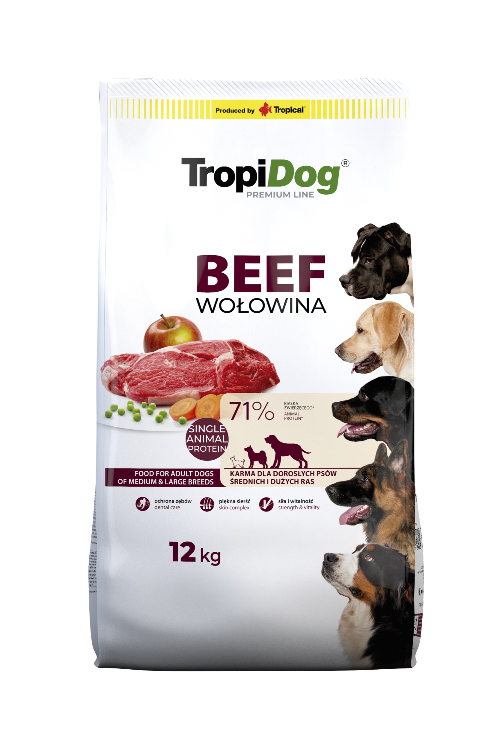 TropiDog Premium Beef with Rice koertoit 12kg