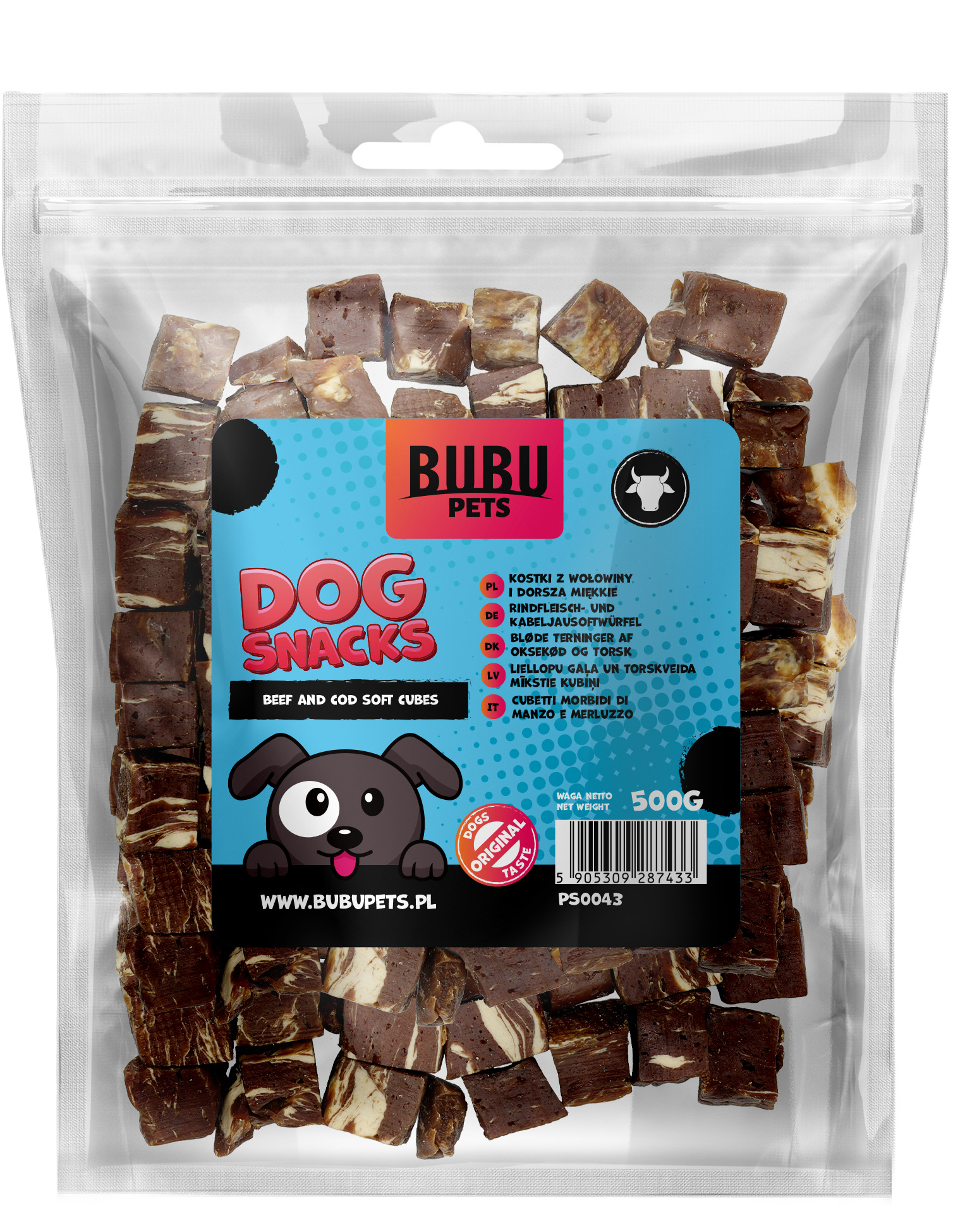 Bubu Pets koeramaius veise- ja tursakuubikud 500g