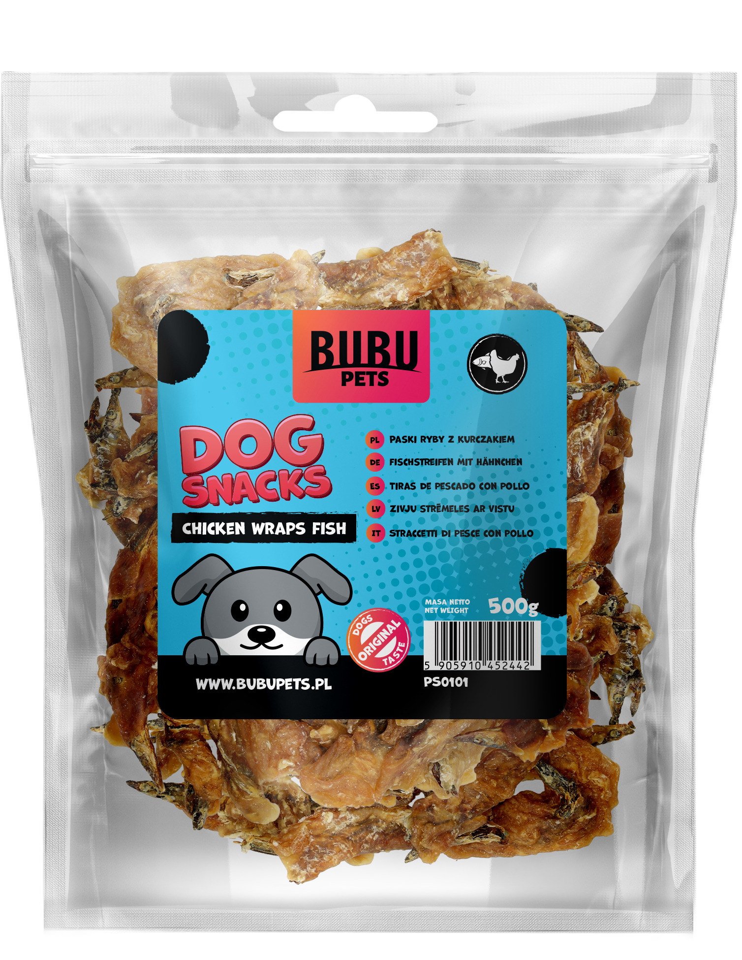 Bubu Pets koeramaius kalaribad kanaga 500g