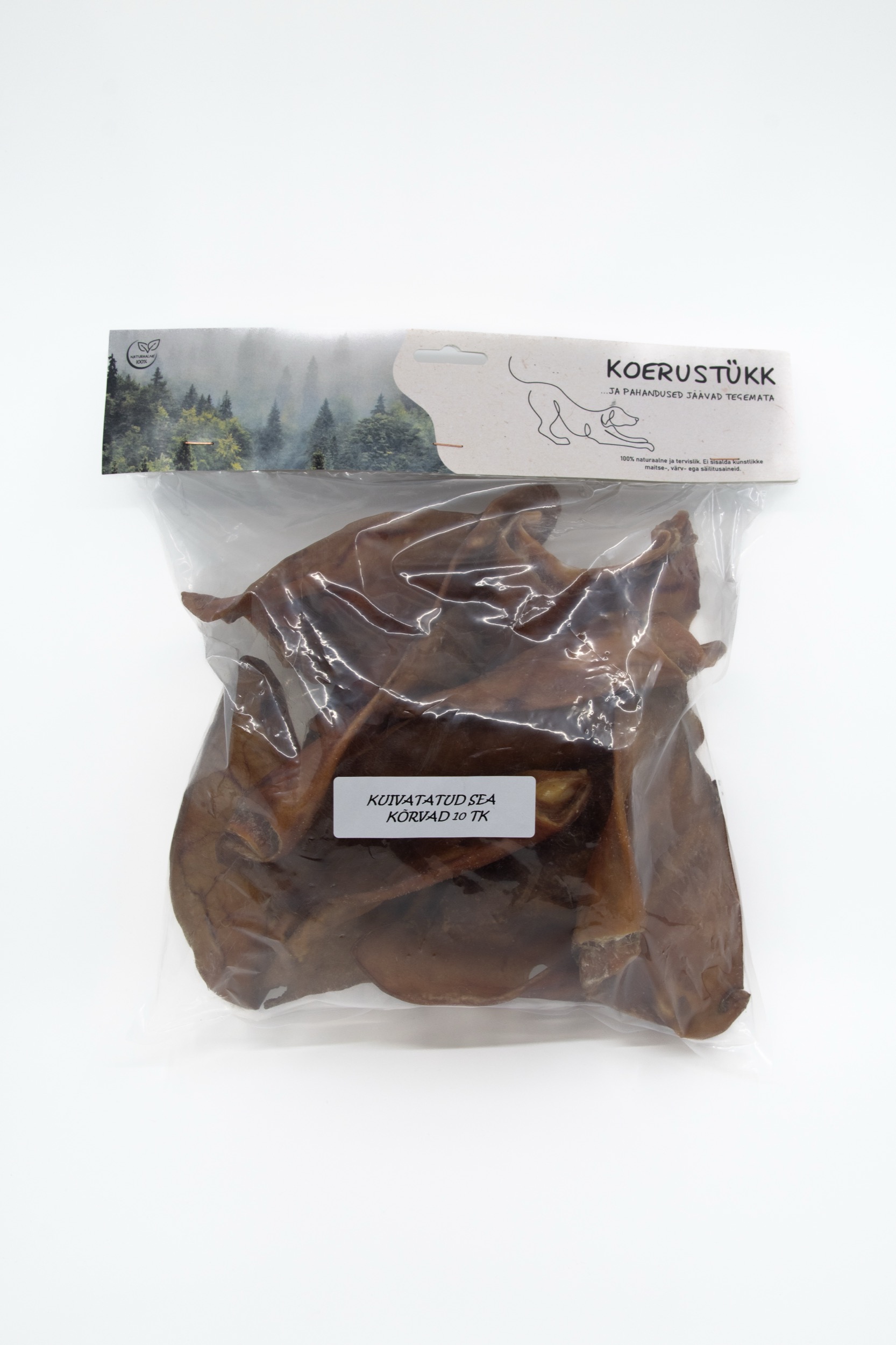 Koerustükk seakõrvad koerale 10tk