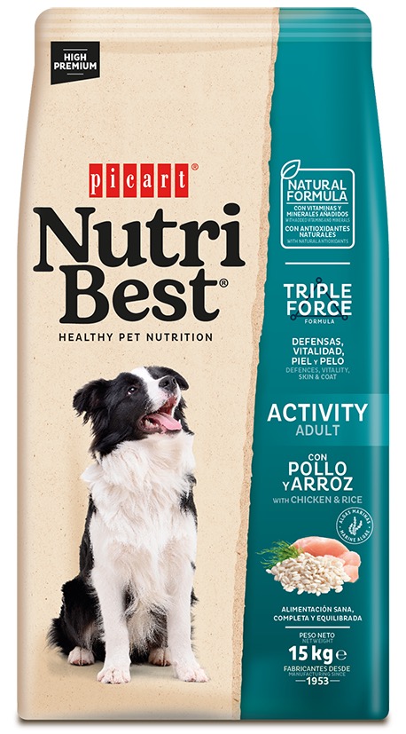 Nutribest Activity Chicken And Rice koeratoit 15kg