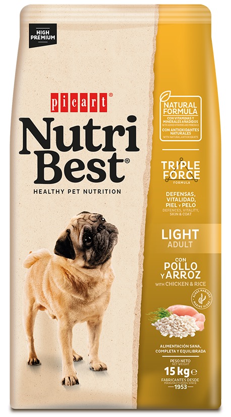 Nutribest Light Chicken And Rice koeratoit 15kg