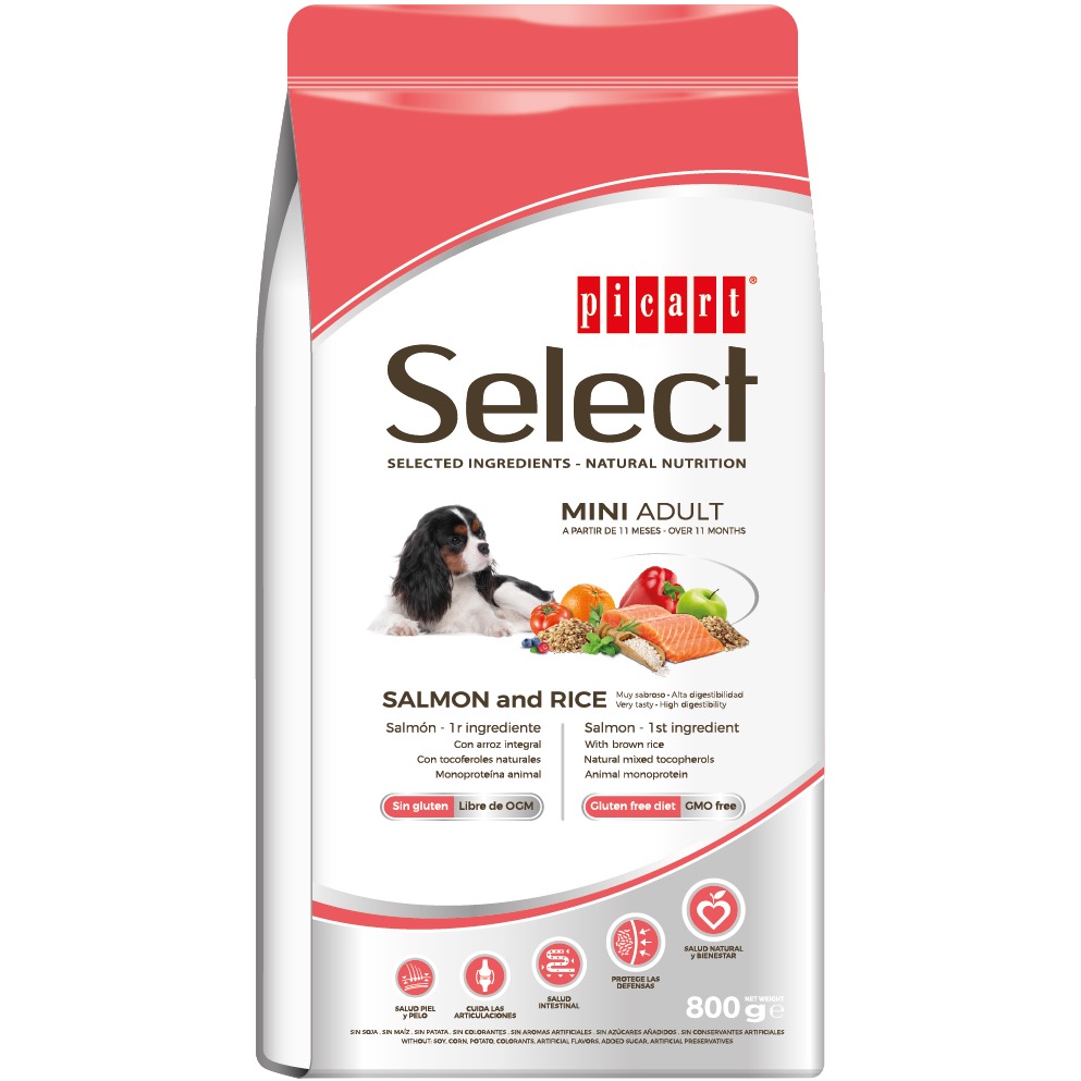 Select Mini Adult Salmon And Rice koeratoit 800g