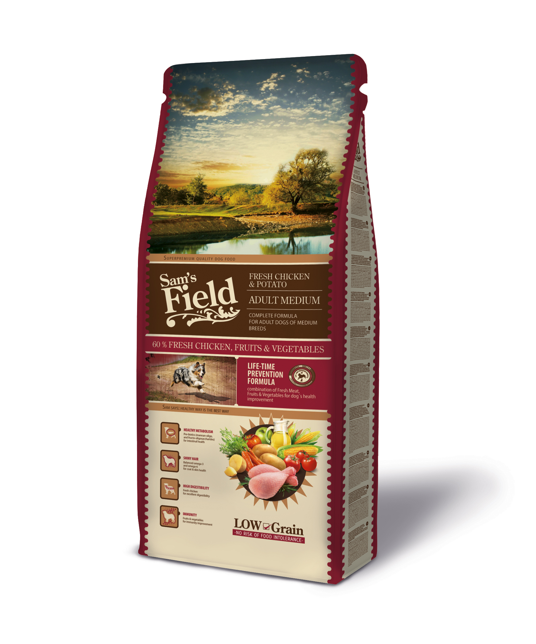 Sam's Field Adult Medium Chicken koeratoit 2,5 kg