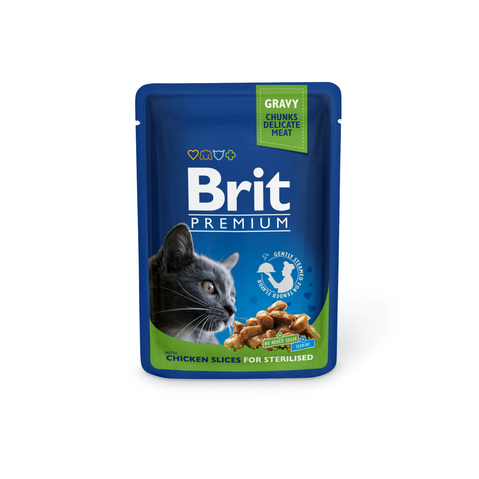 Brit Premium Chicken Slices for Sterilised märgtoit steriliseeritud kassidele 100g
