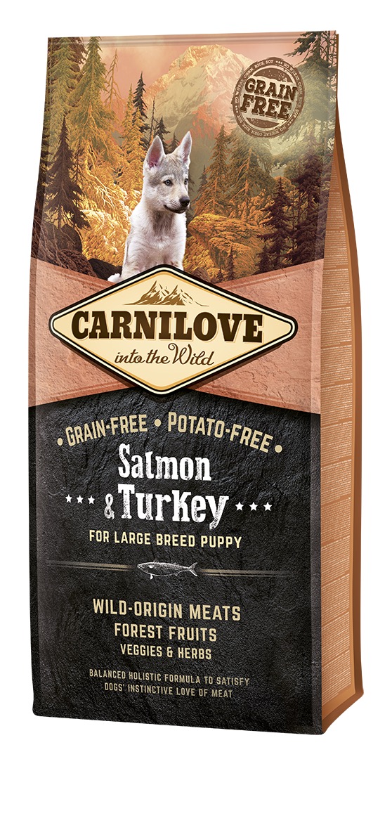 Carnilove Salmon & Turkey for Large Breed Puppies koeratoit 12 kg