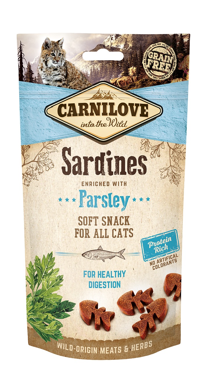 Carnilove Cat Snack Sardine with Parsley närimismaiused kassile 50g