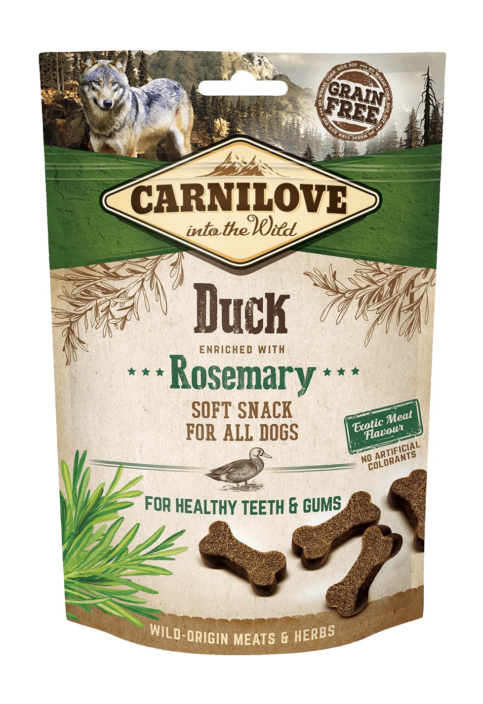Carnilove Dog Snack Duck & Rosemary maiused koerale 200g