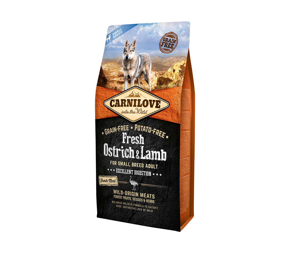 Carnilove Fresh Ostrich & Lamb for Small Adult koeratoit 6 kg
