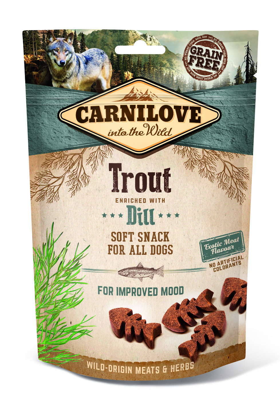 Carnilove Dog Snack Trout & Dill maiused koerale 200g