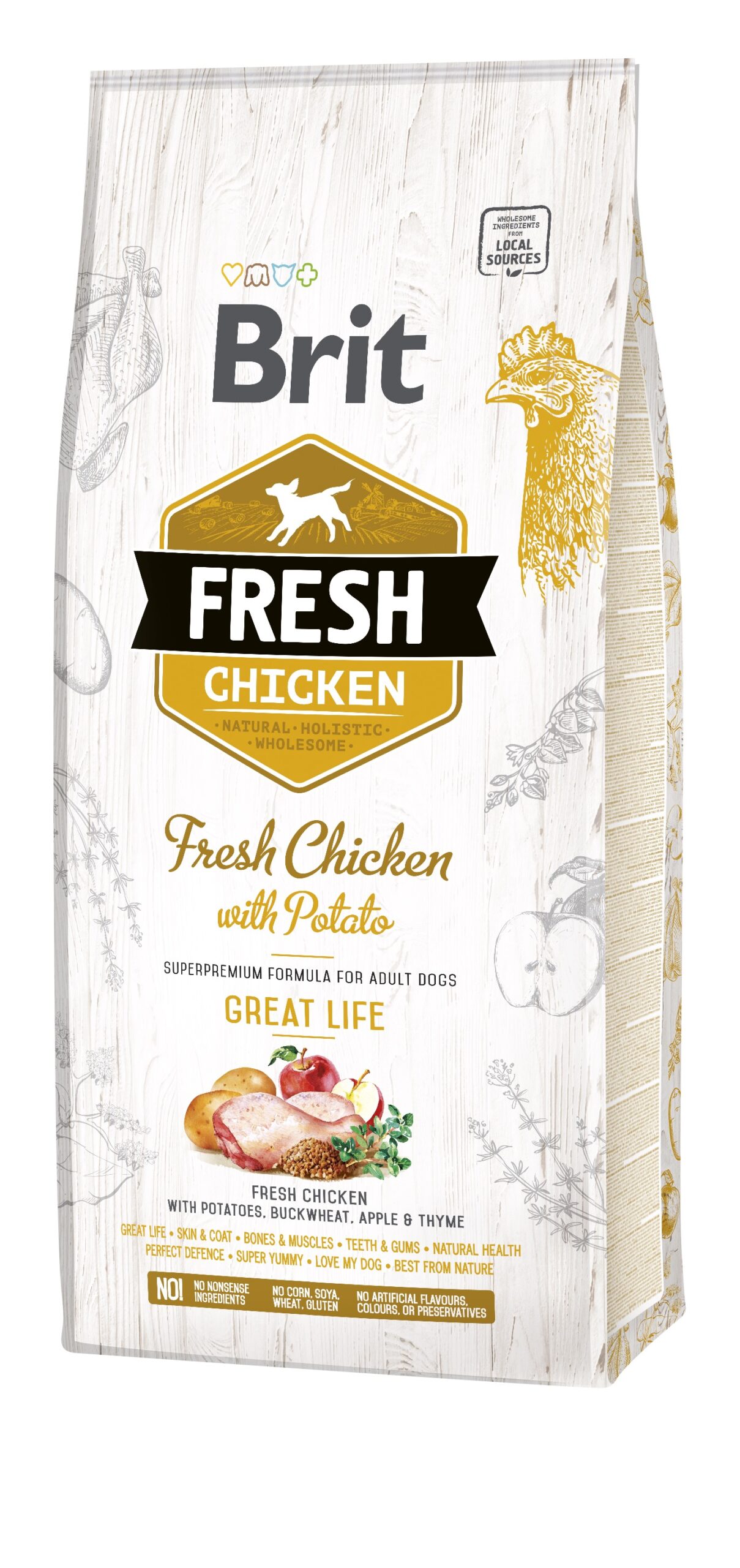 Brit Fresh Chicken with Potato Adult koeratoit 12 kg