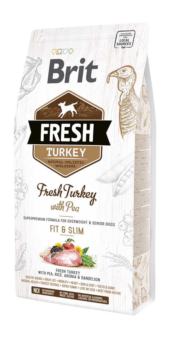 Brit Fresh Turkey & Pea Adult Fit & Slim koeratoit 2,5 kg